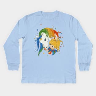 Rainbow And Friend Kids Long Sleeve T-Shirt